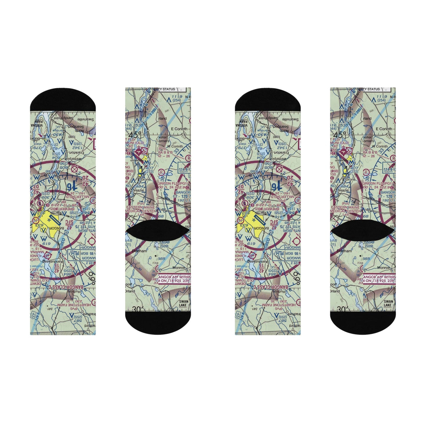 BGR Cushioned Crew Socks | Bangor International Airport Socks