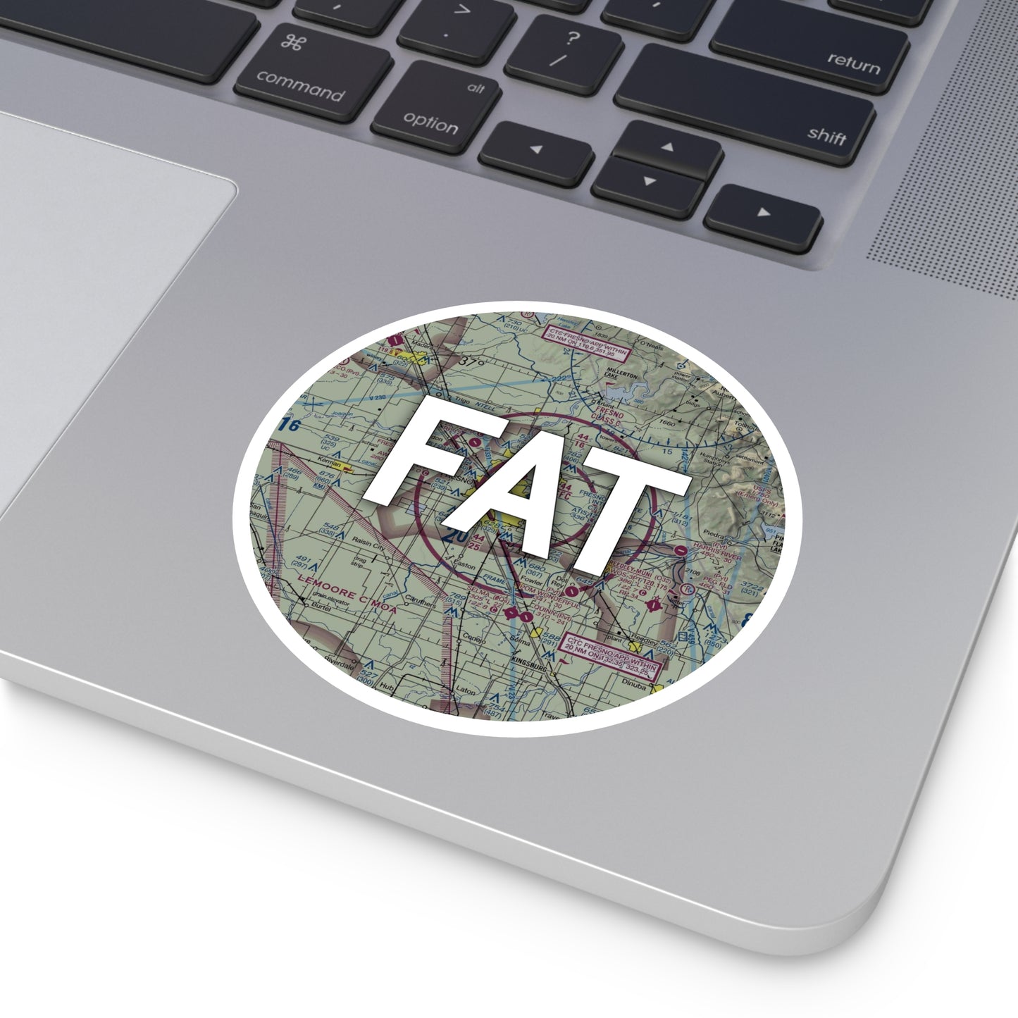 FAT Round Sticker | Fresno Yosemite International Airport Sticker