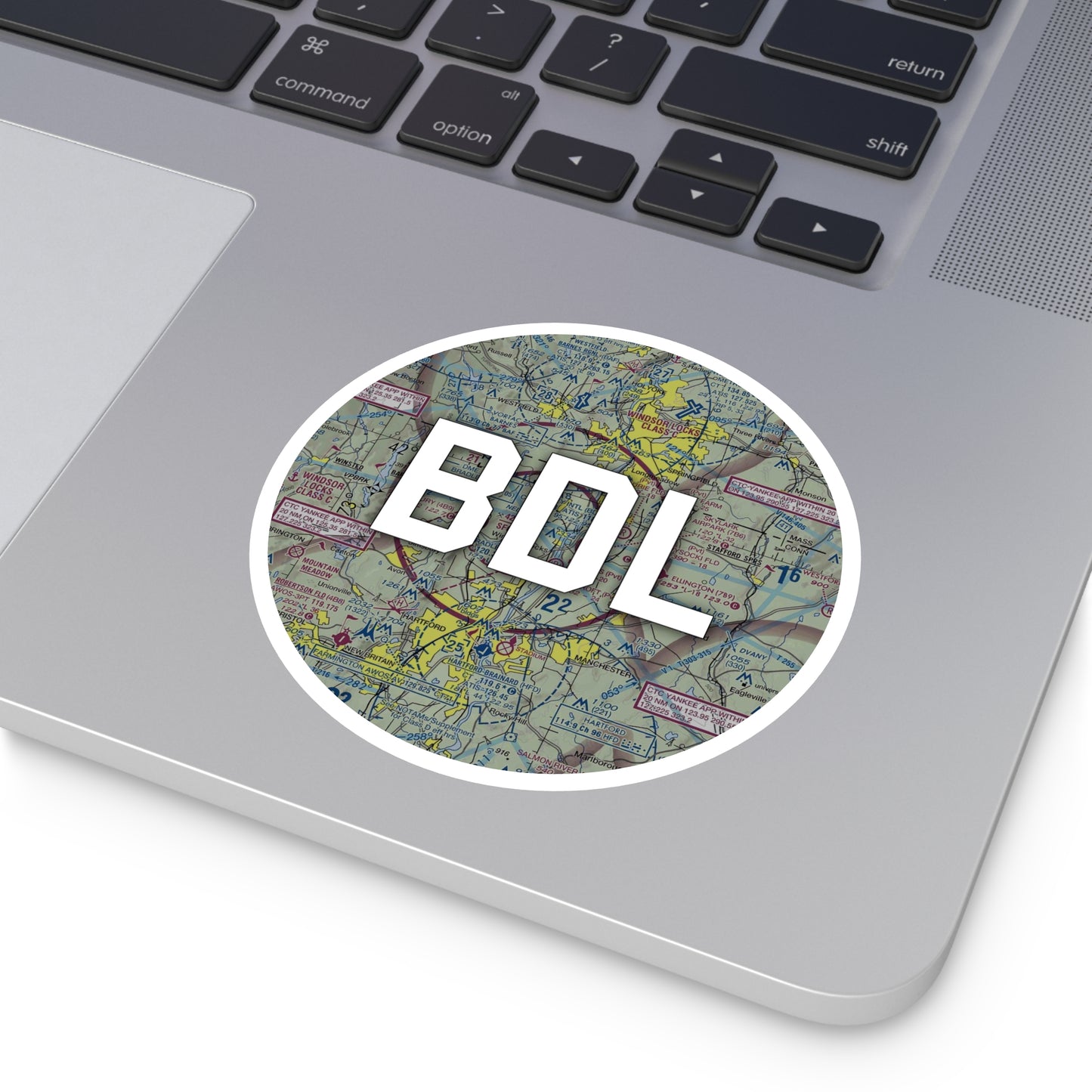 BDL Round Sticker | Bradley International Airport Sticker