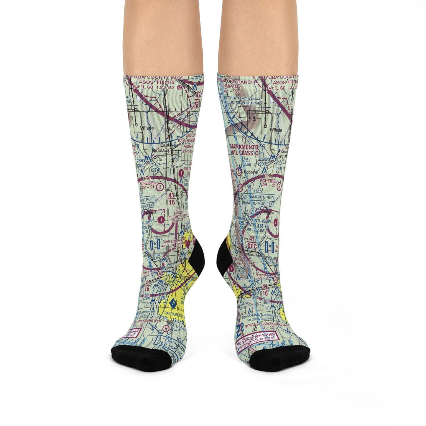 SMF Cushioned Crew Socks | Sacramento International Airport Socks