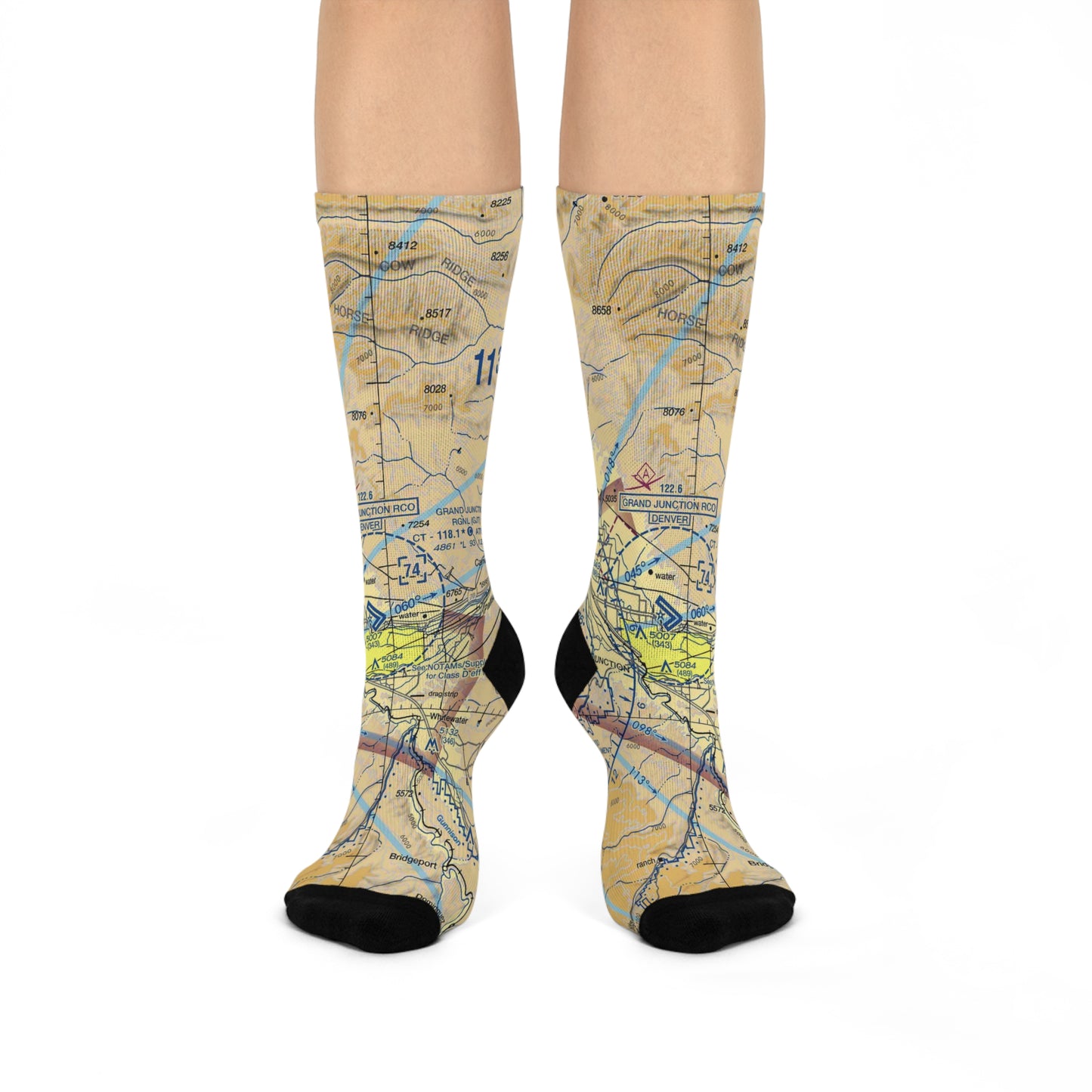 GJT Cushioned Crew Socks | Grand Junction Regional Airport Socks