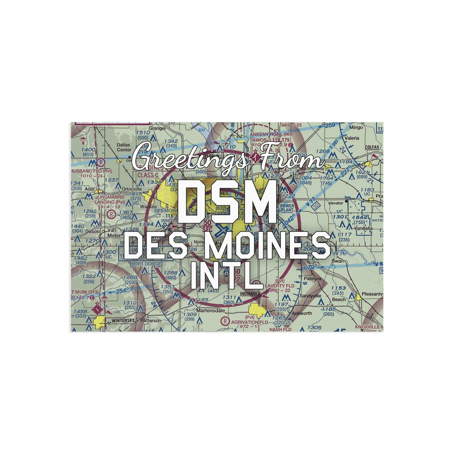 DSM Postcard | Des Moines International Airport Card