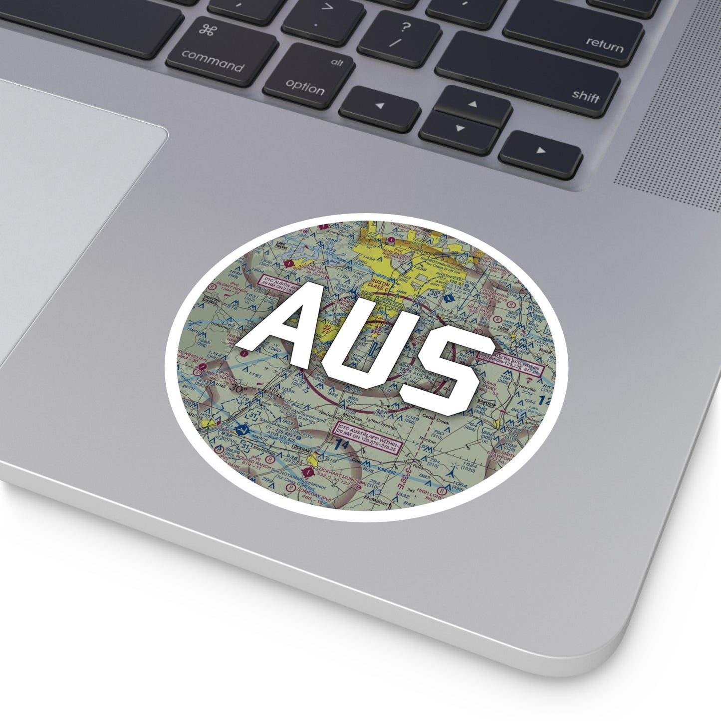 AUS Round Sticker | Austin-Bergstrom International Airport Sticker