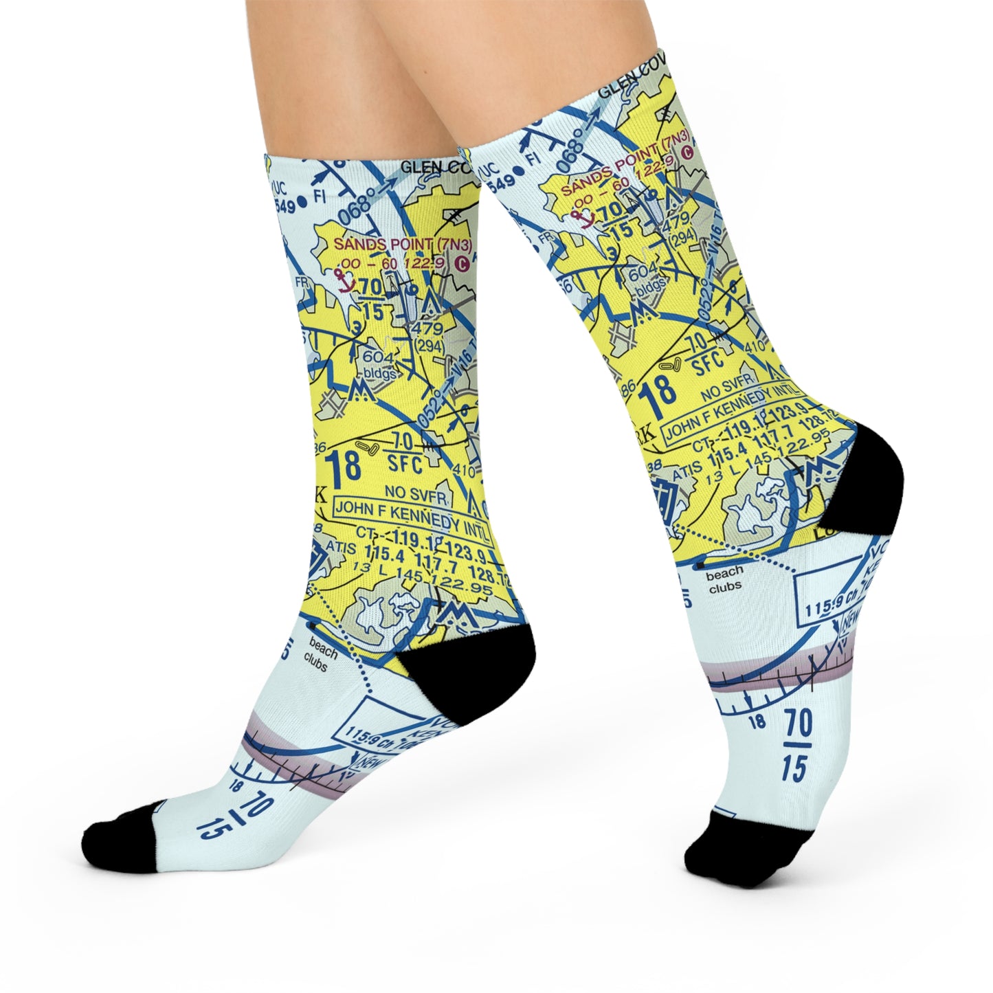 JFK Cushioned Crew Socks | John F Kennedy International Socks