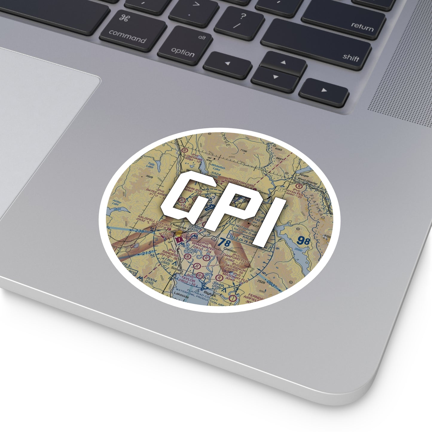 GPI Round Sticker | Glacier Park International Airport Sticker