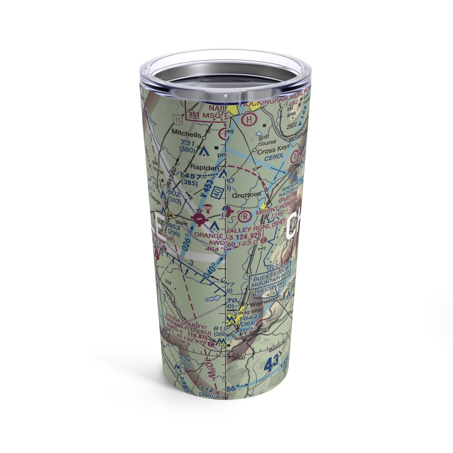 CHO Tumbler | Charlottesville-Albemarle Airport Tumbler