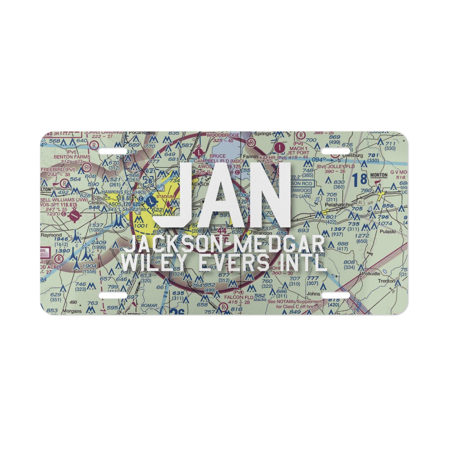 JAN Vanity Plate | Jackson-Medgar Wiley Evers International Airport Vanity Plate