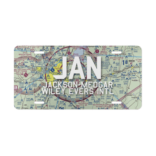JAN Vanity Plate | Jackson-Medgar Wiley Evers International Airport Vanity Plate