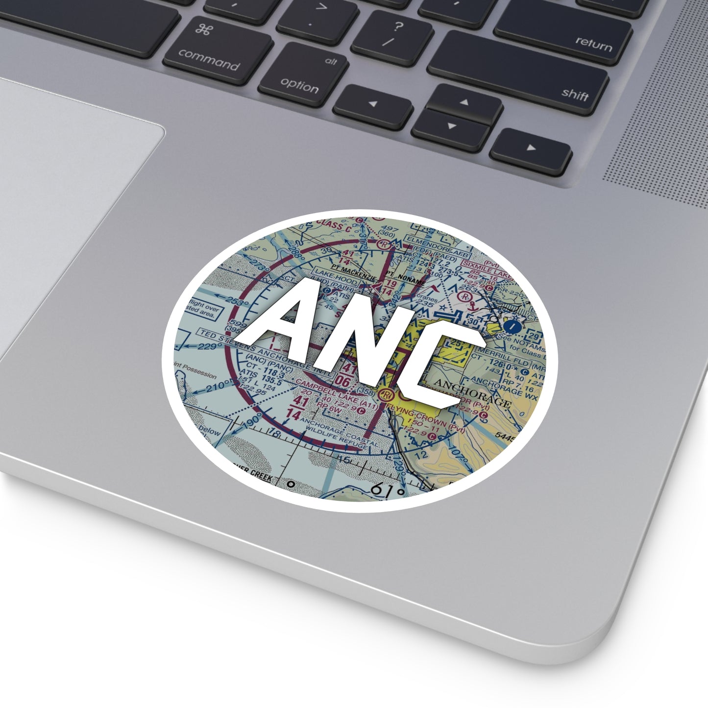 ANC Round Sticker | Ted Stevens Anchorage International Airport Sticker