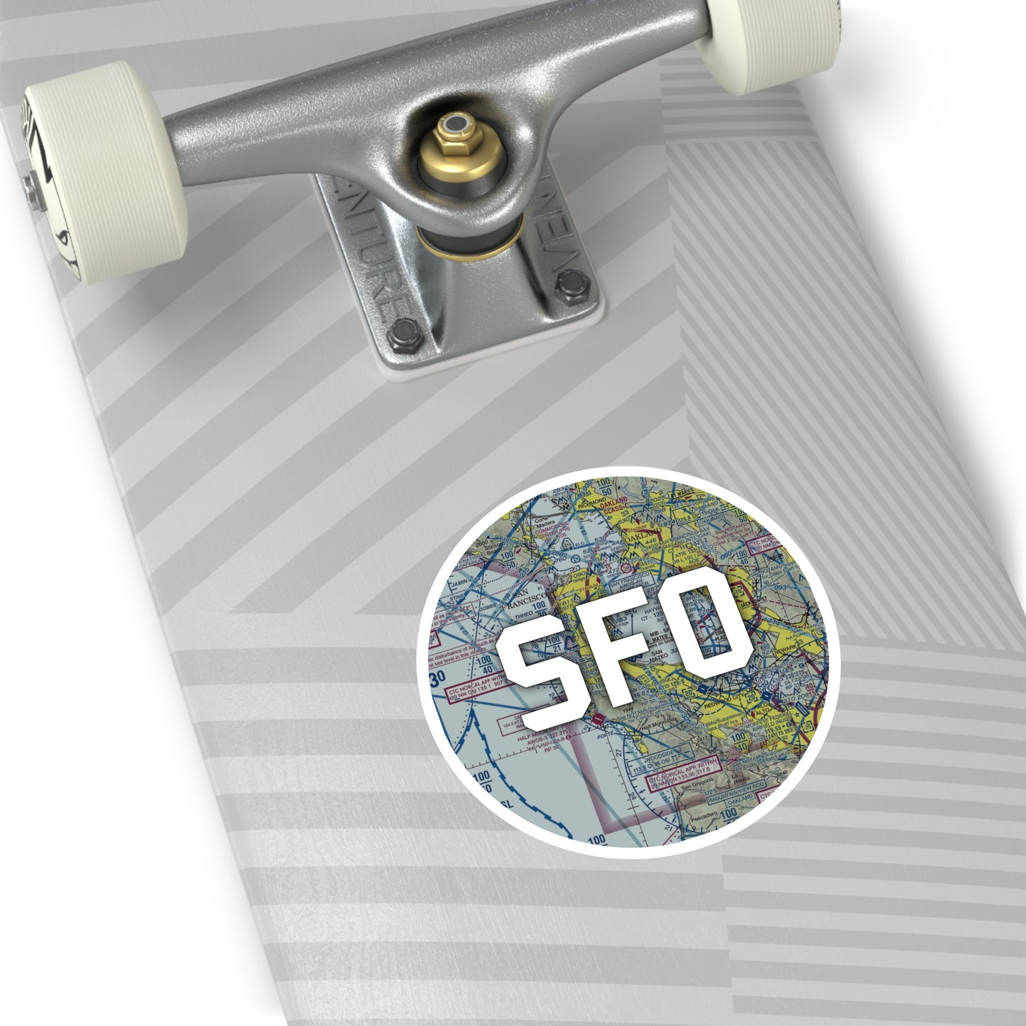 SFO Round Sticker | San Francisco International Airport Sticker