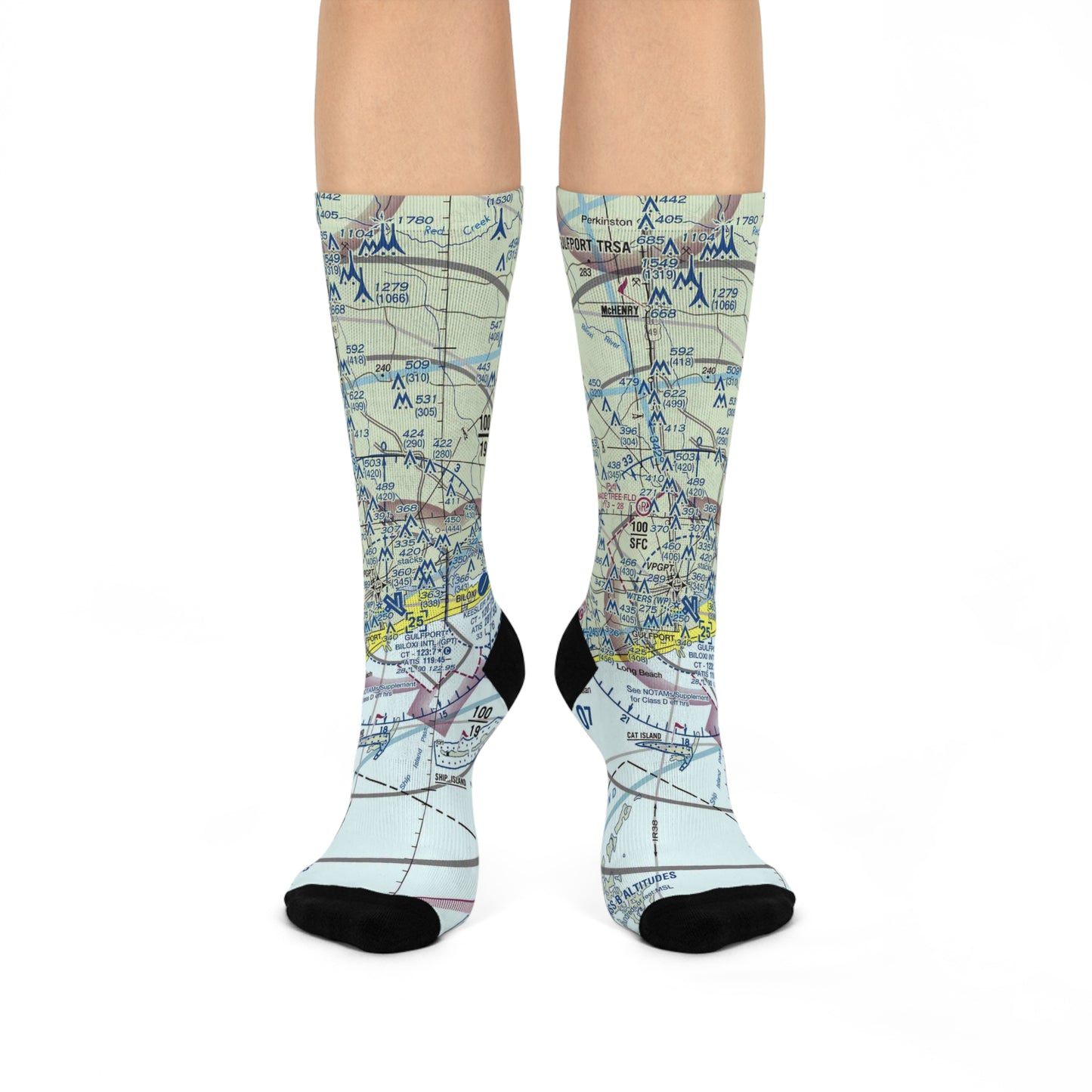 GPT Cushioned Crew Socks | Gulfport-Biloxi International Airport Socks