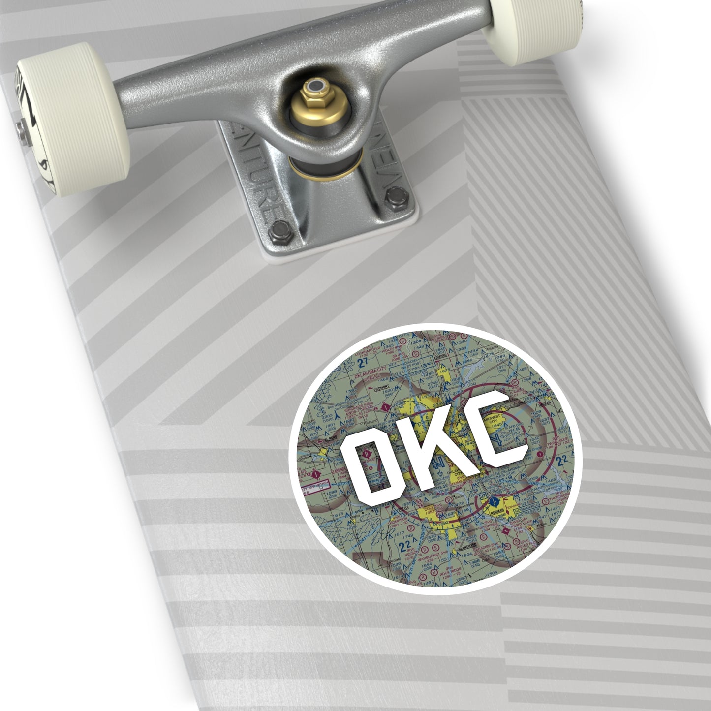 OKC Round Sticker | Will Rogers World Airport Sticker