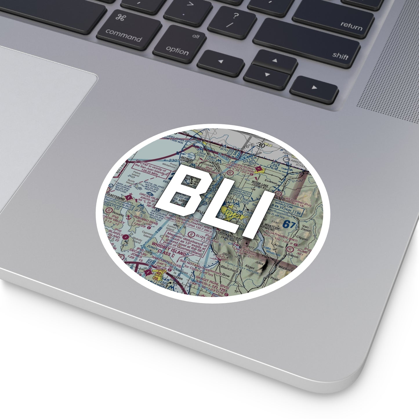 BLI Round Sticker | Bellingham International Airport Sticker