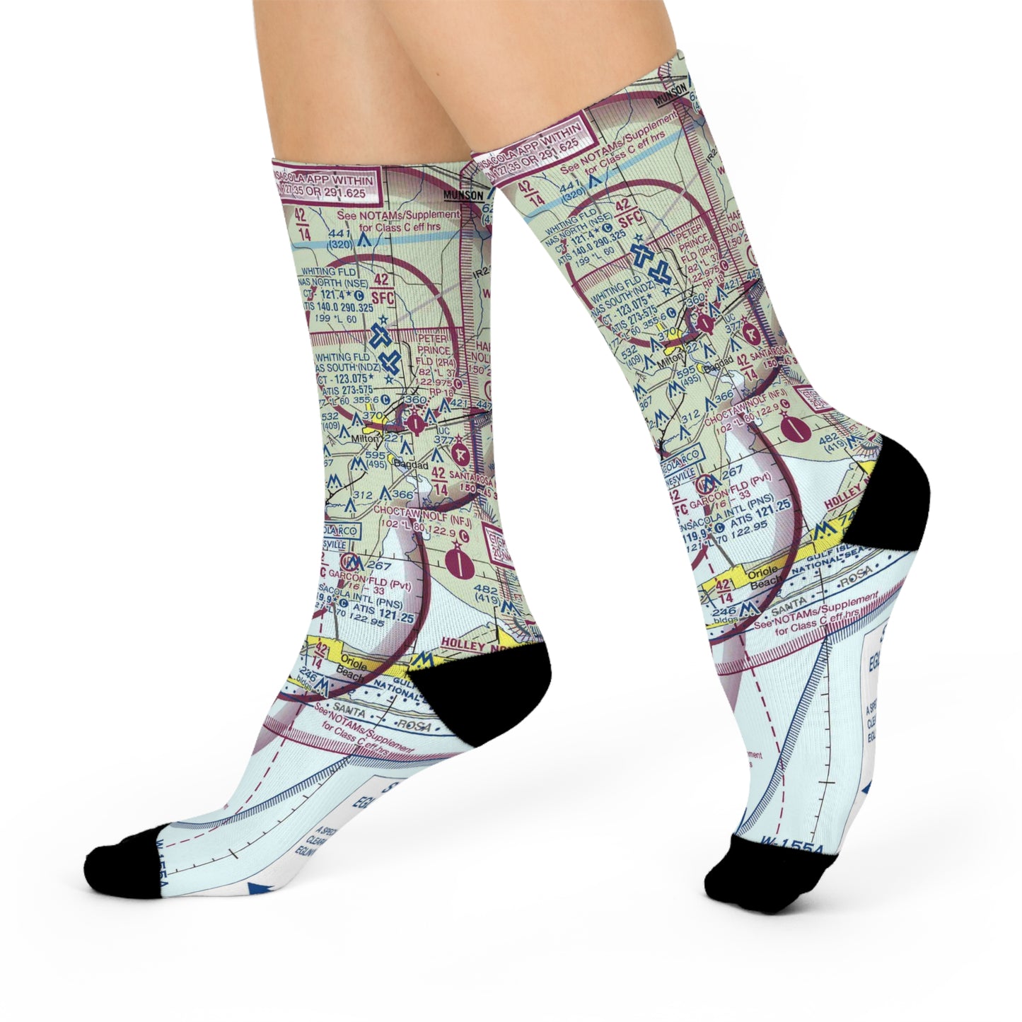 PNS Cushioned Crew Socks | Pensacola International Airport Socks