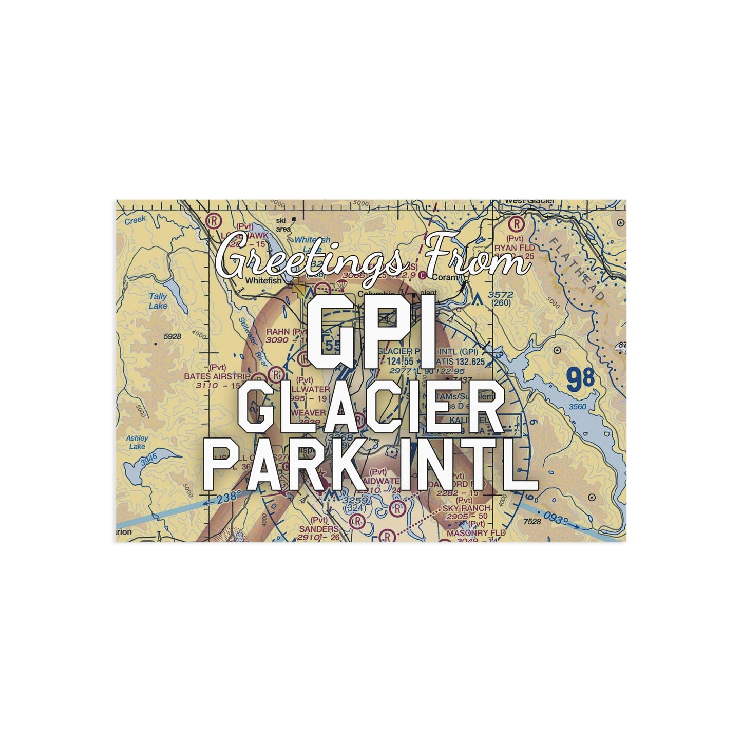 GPI Postcard | Glacier Park International Airport Card