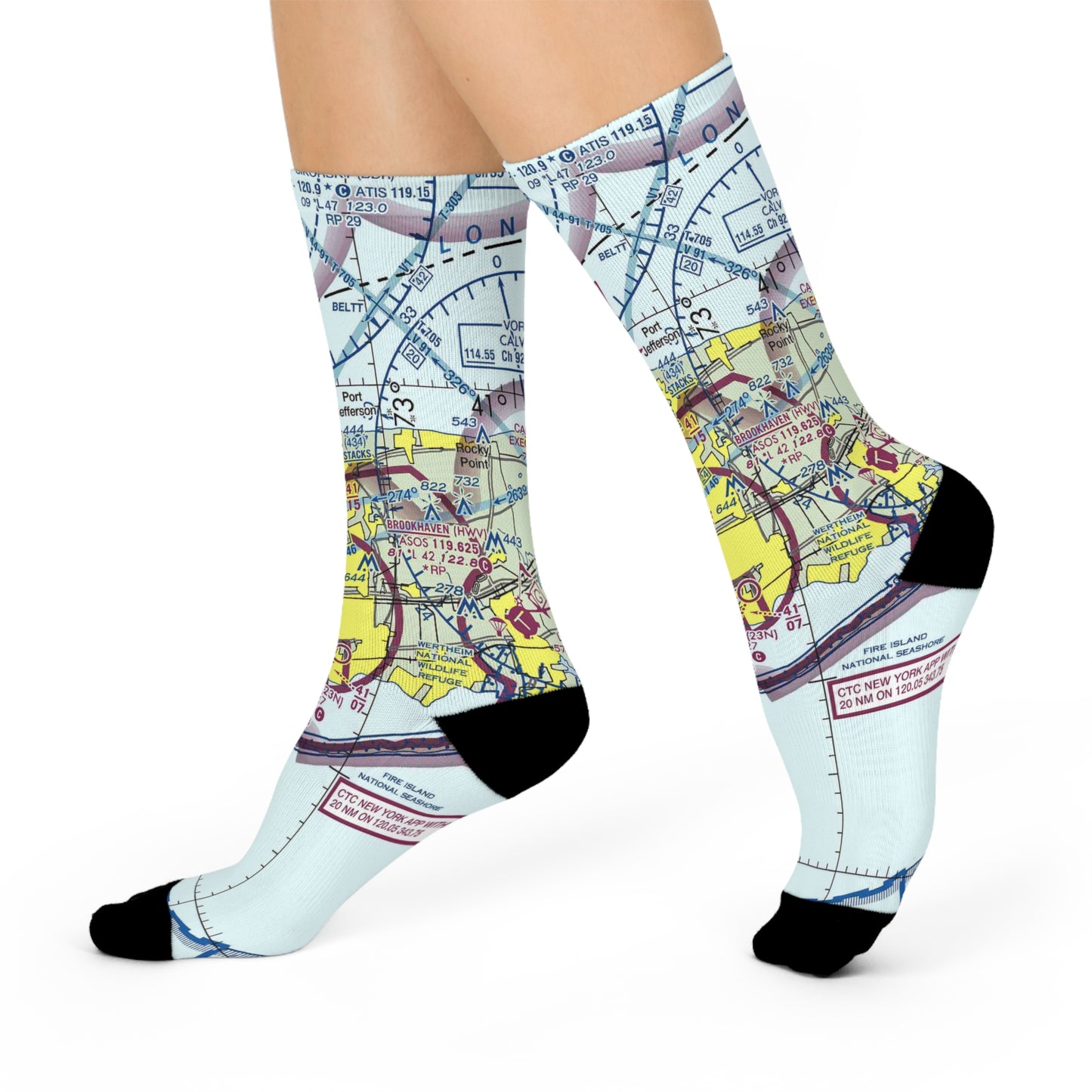 ISP Cushioned Crew Socks | Long Island Mac Arthur Airport Socks