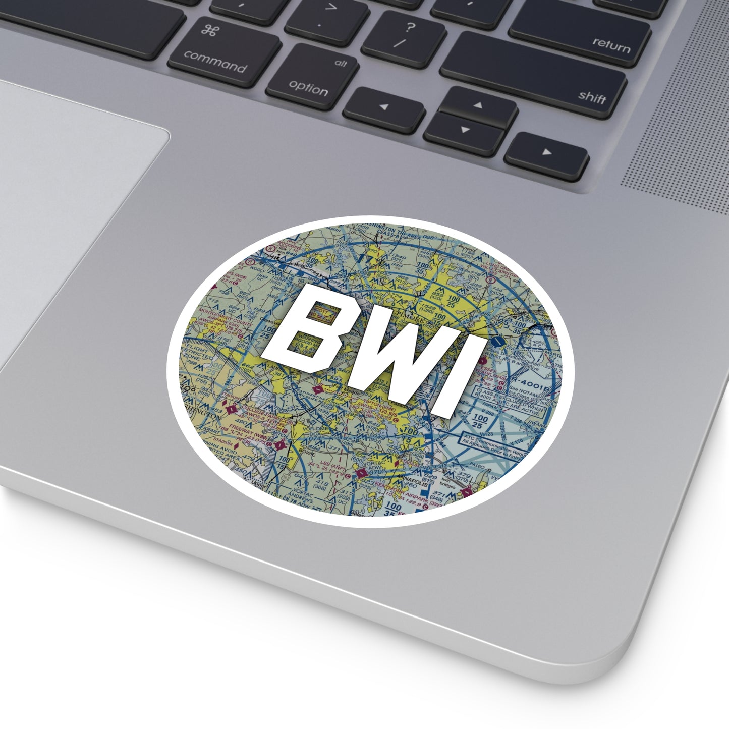 BWI Round Sticker | Baltimore/Washington International Thurgood Marshall Airport Sticker