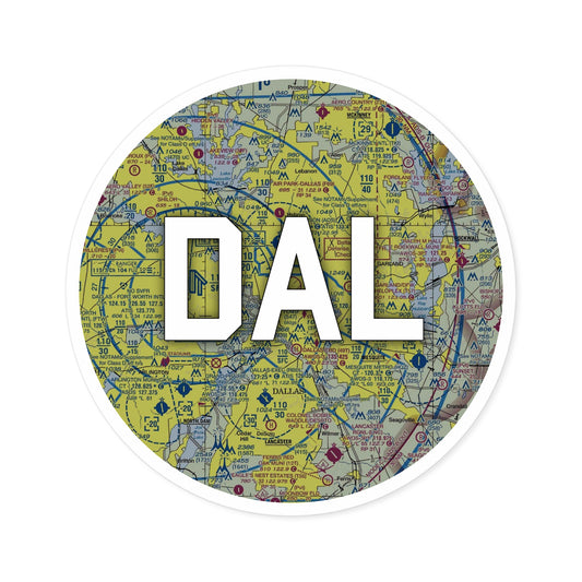 DAL Round Sticker | Dallas Love Field Airport Sticker