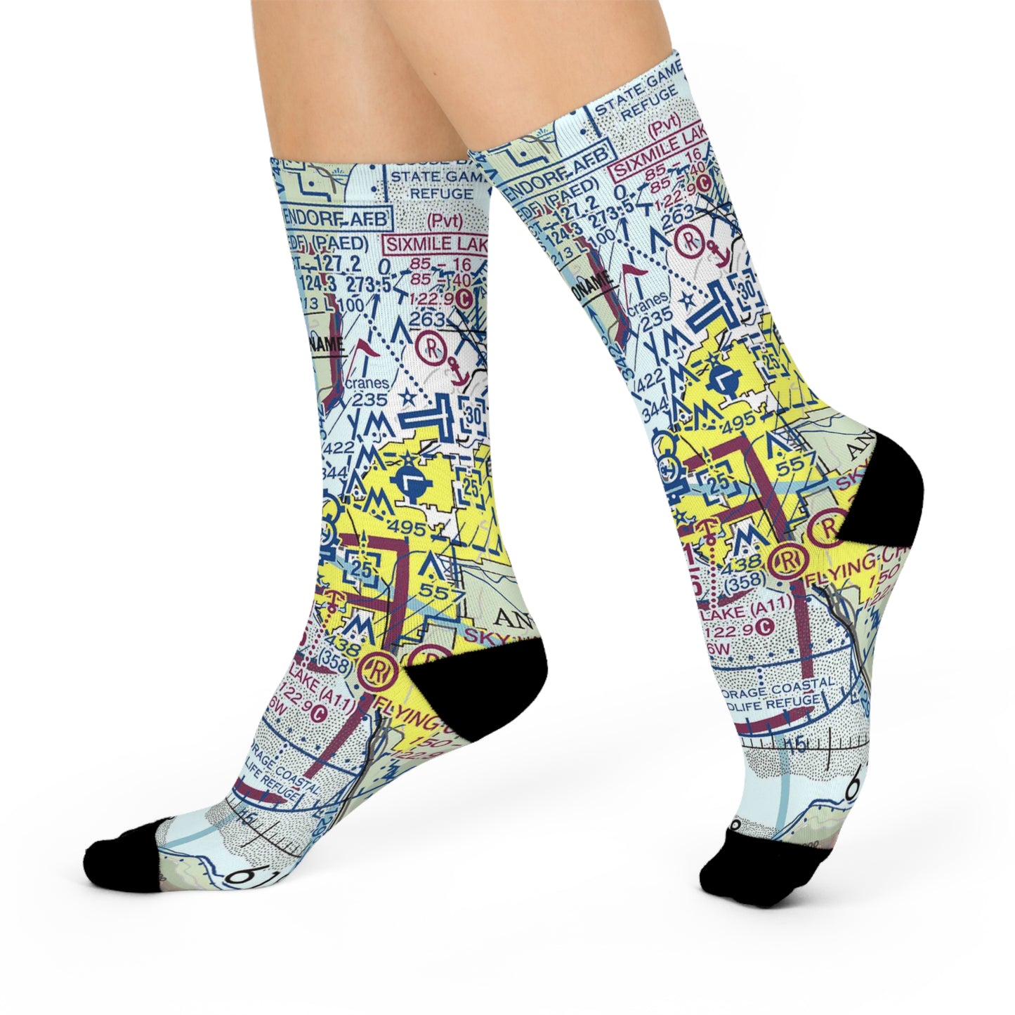 ANC Cushioned Crew Socks | Ted Stevens Anchorage International Airport Socks