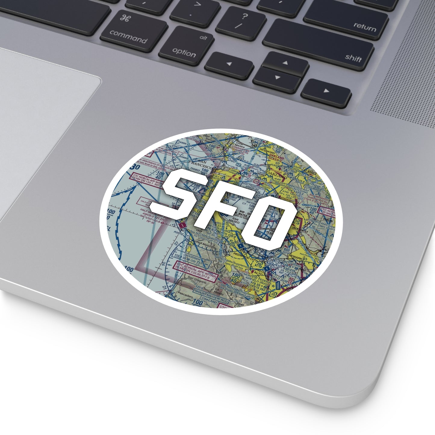 SFO Round Sticker | San Francisco International Airport Sticker