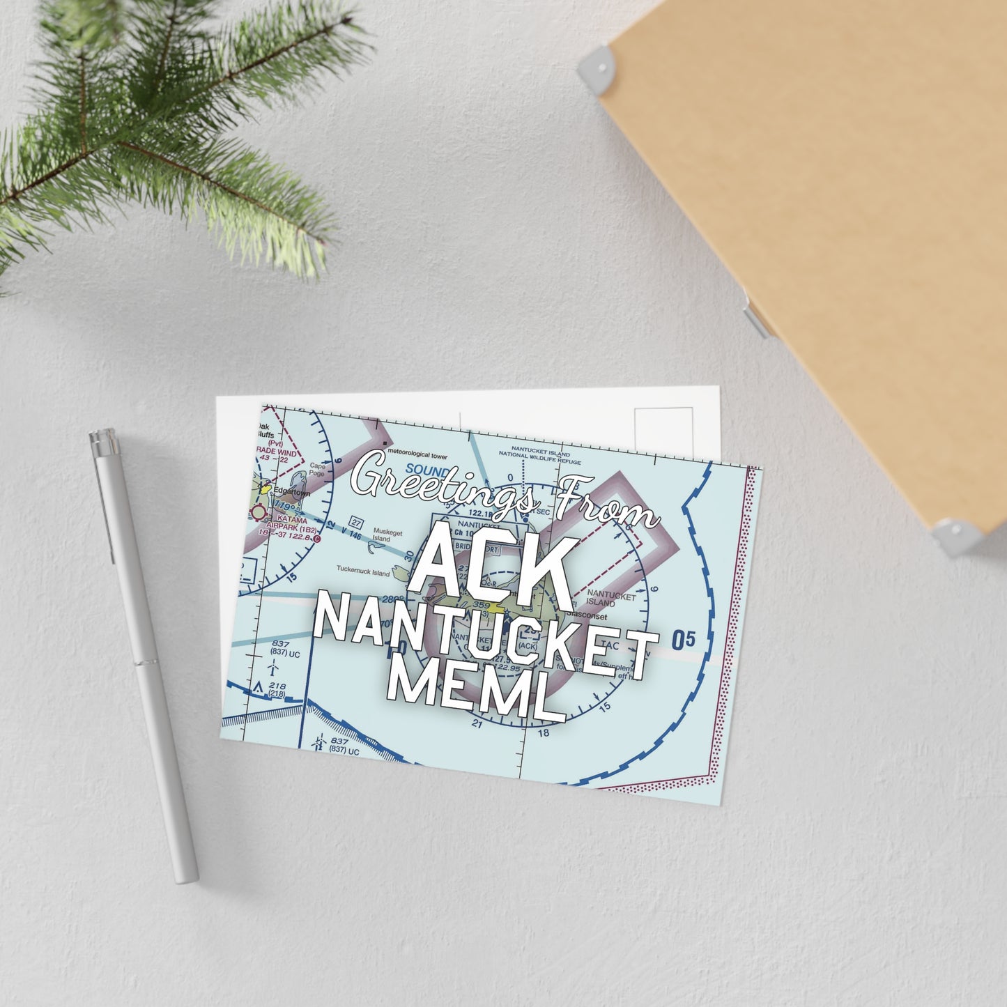 ACK Postcard | Nantucket Meml Airport Card