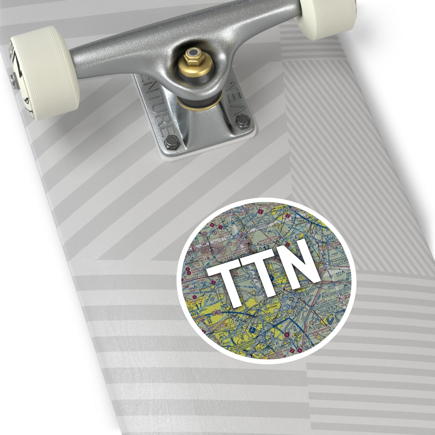 TTN Round Sticker | Trenton Mercer Airport Sticker