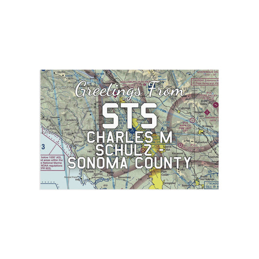 STS Postcard | Charles M Schulz - Sonoma County Airport Card