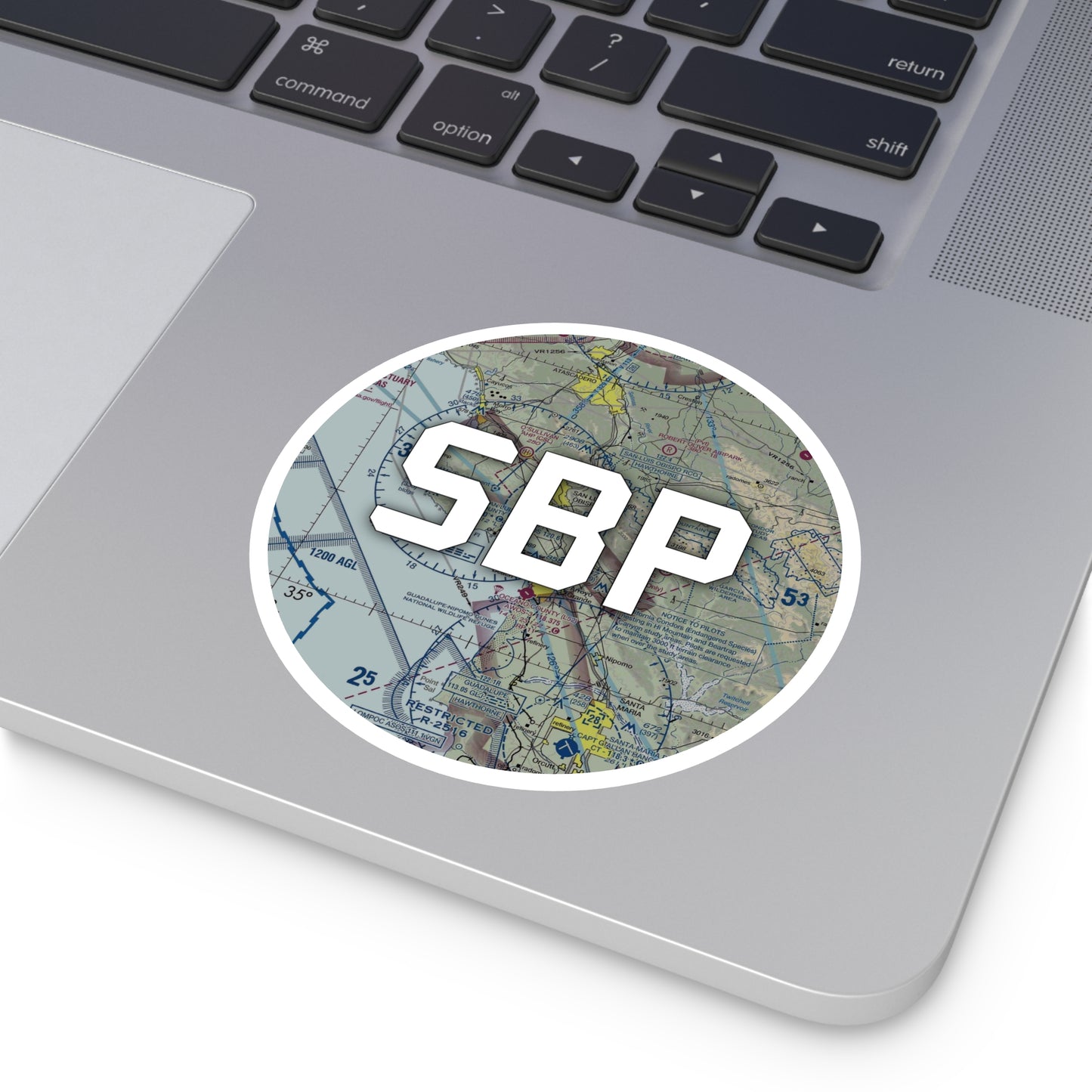 SBP Round Sticker | San Luis Obispo County Regional Airport Sticker