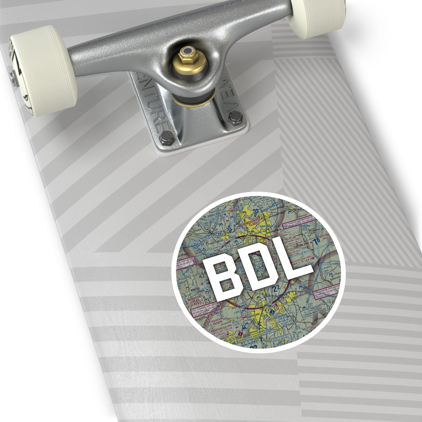 BDL Round Sticker | Bradley International Airport Sticker