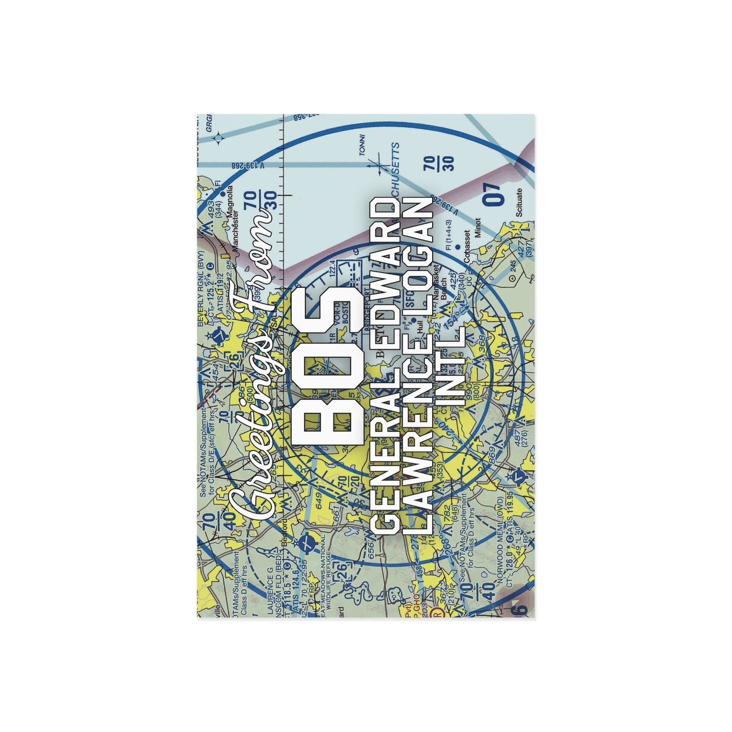 BOS Postcard | General Edward Lawrence Logan International Airport Card