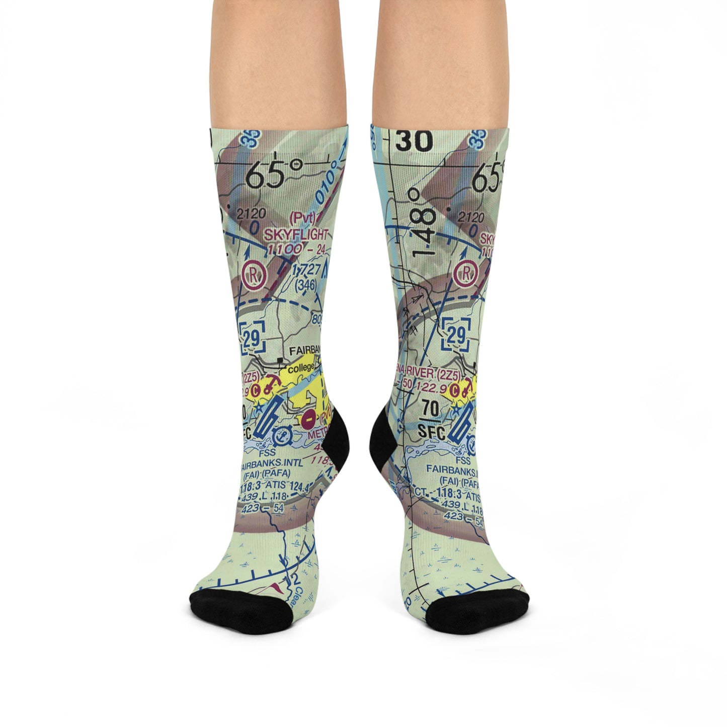 FAI Cushioned Crew Socks | Fairbanks International Airport Socks