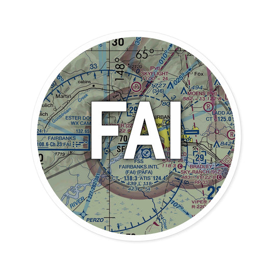 FAI Round Sticker | Fairbanks International Airport Sticker