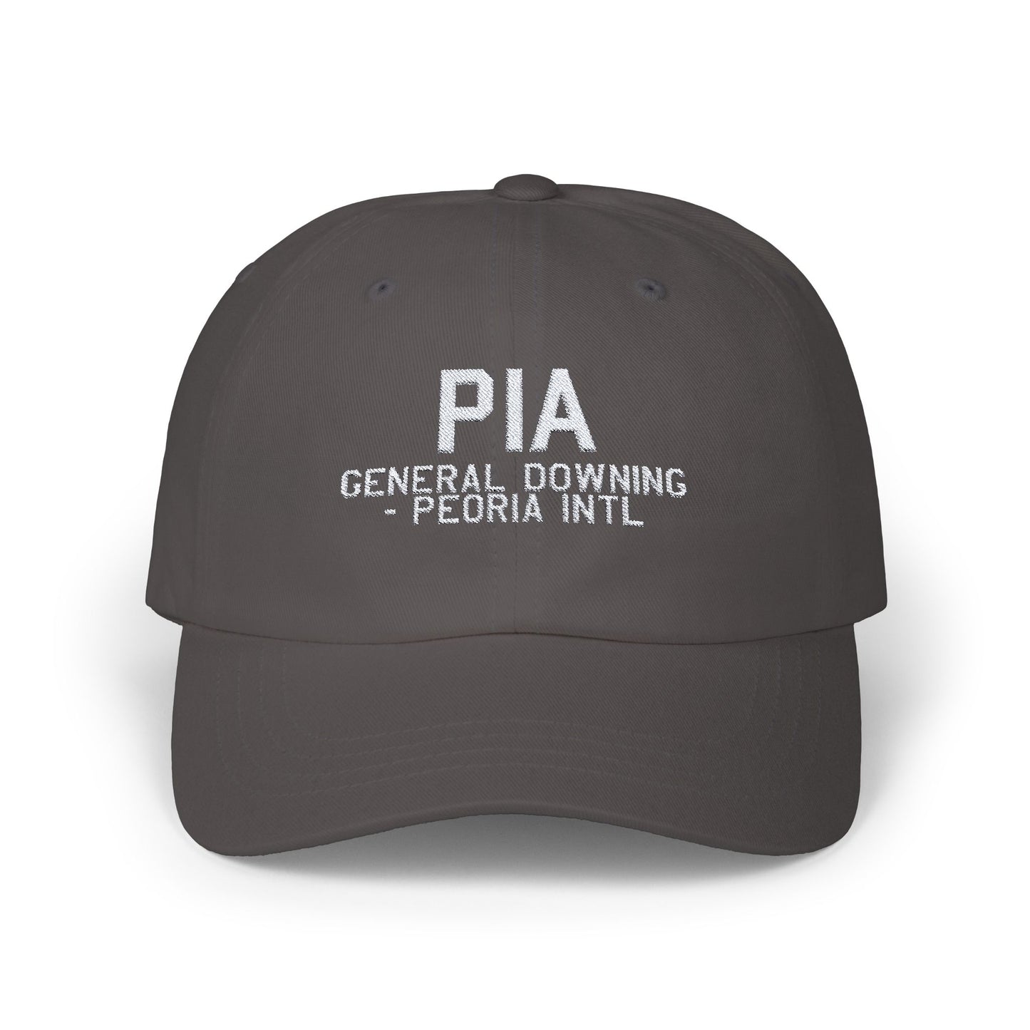 PIA Dad Cap | General Downing - Peoria International Airport Hat