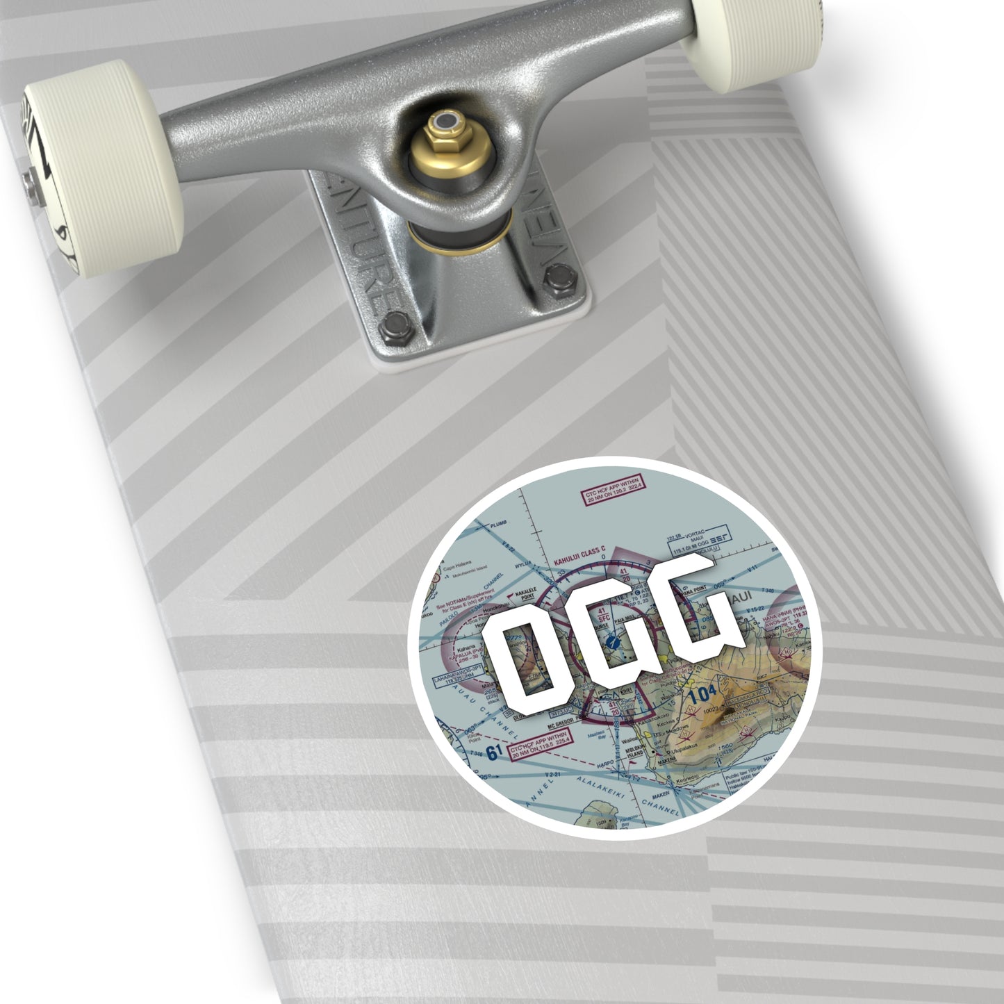 OGG Round Sticker | Kahului Airport Sticker