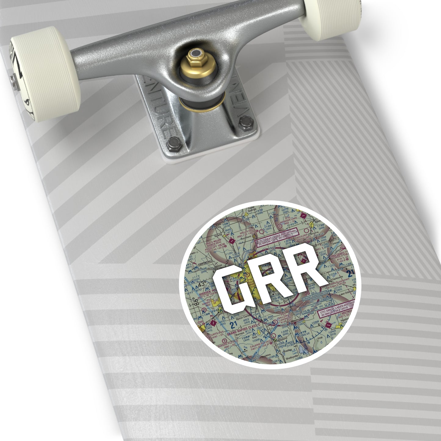 GRR Round Sticker | Gerald R Ford International Airport Sticker