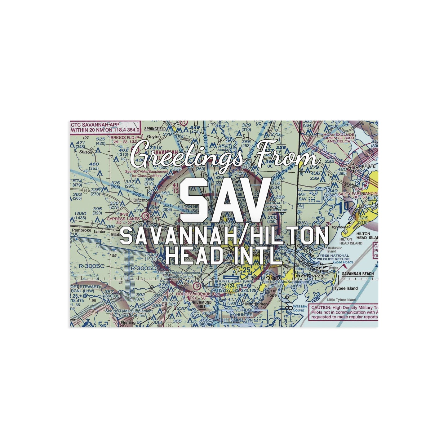 SAV Postcard | Savannah/Hilton Head International Airport Card