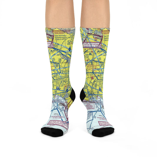 LGB Cushioned Crew Socks | Long Beach (Daugherty Field) Airport Socks