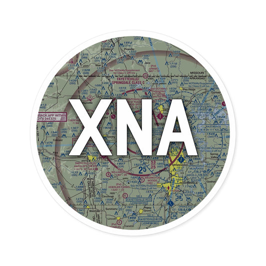 XNA Round Sticker | Northwest Arkansas National Airport Sticker