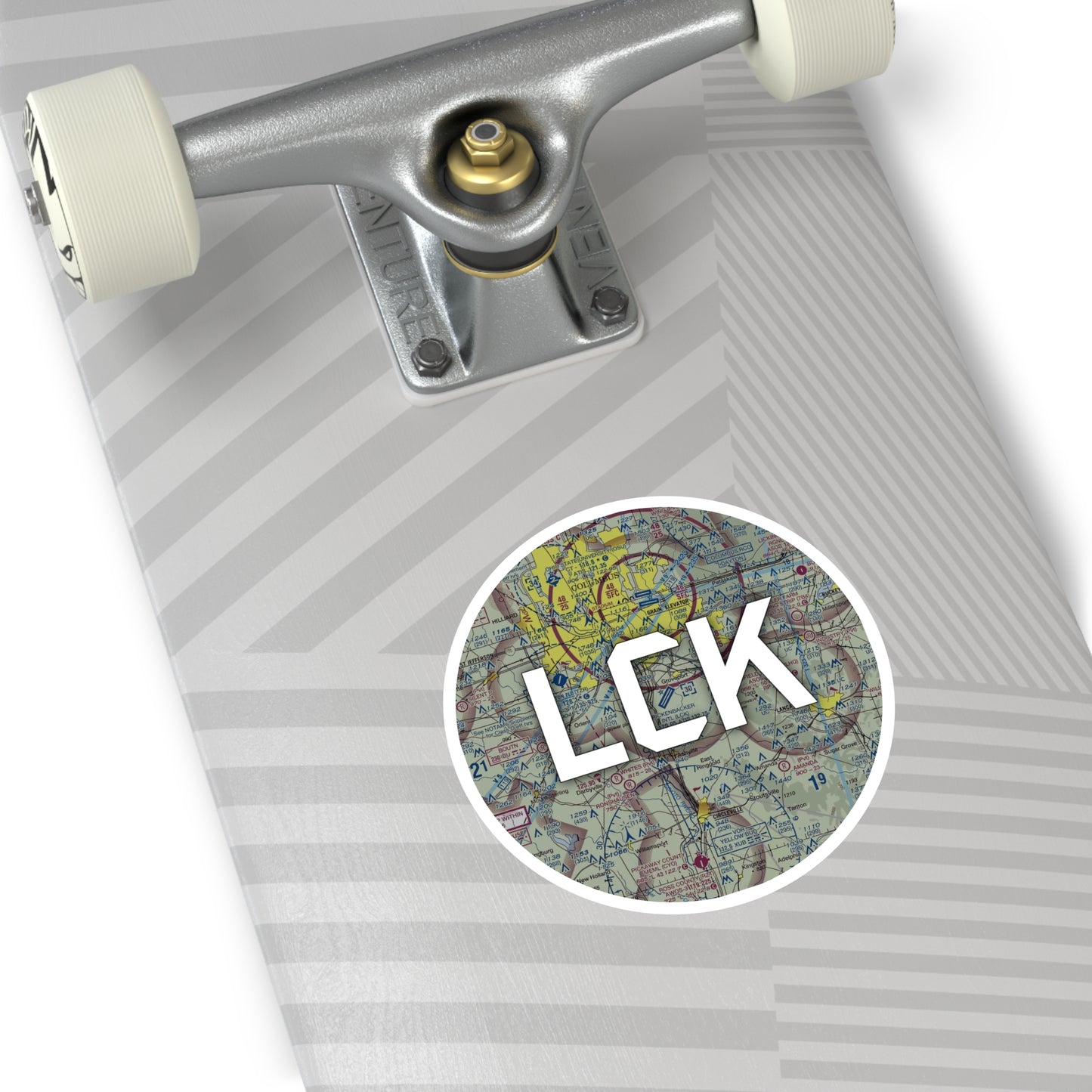 LCK Round Sticker | Rickenbacker International Airport Sticker