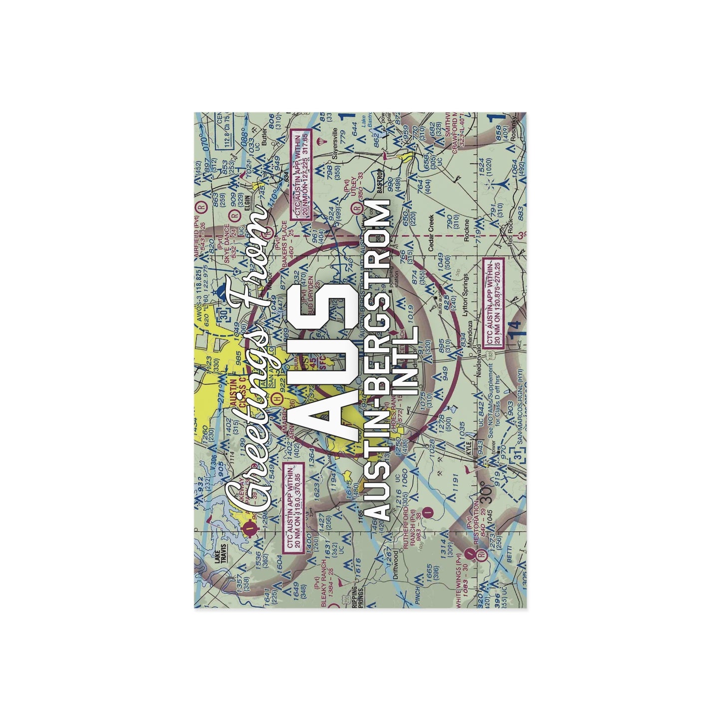 AUS Postcard | Austin-Bergstrom International Airport Card