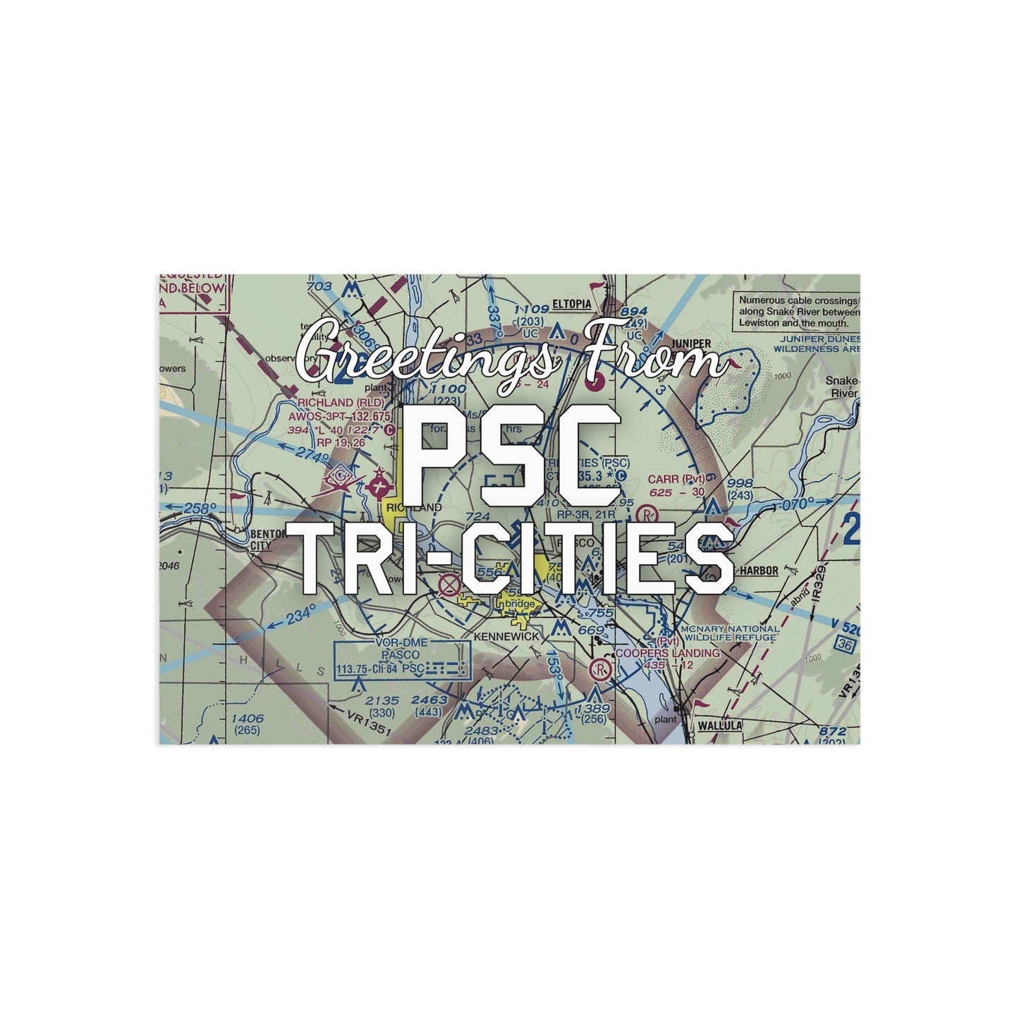 PSC Postcard | Tri-Cities Airport Card