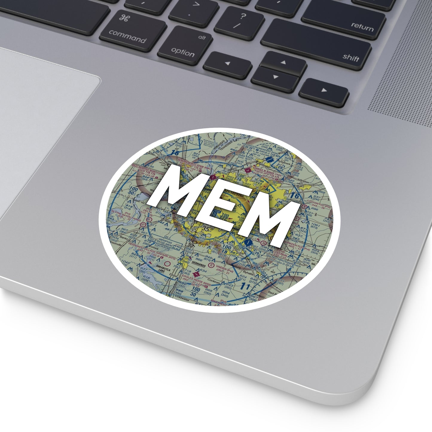 MEM Round Sticker | Memphis International Airport Sticker