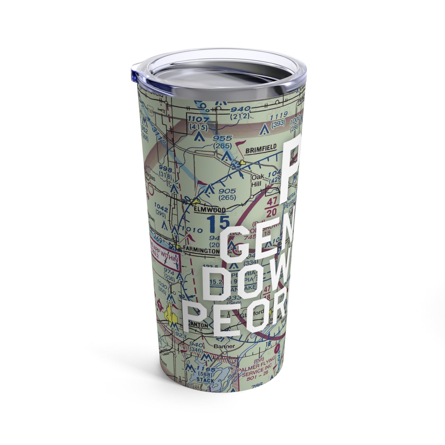 PIA Tumbler | General Downing - Peoria International Airport Tumbler