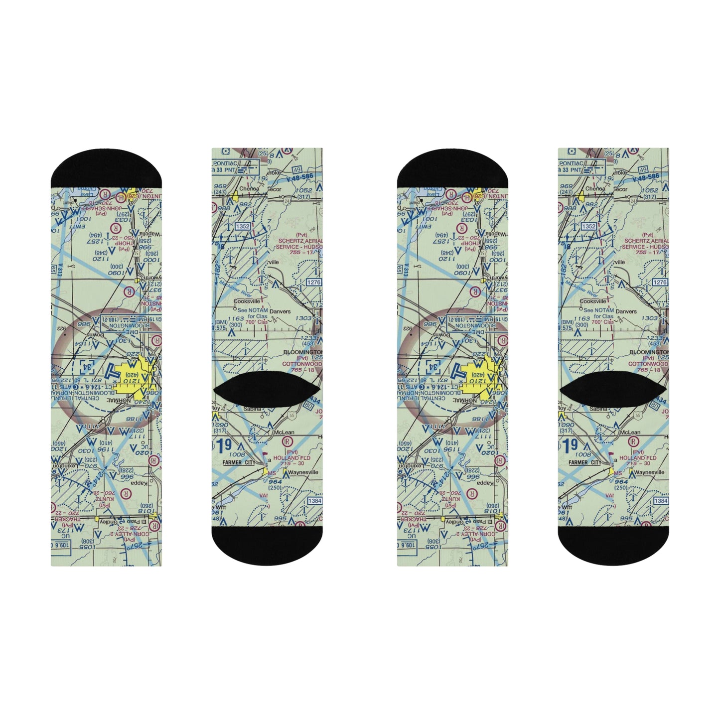 BMI Cushioned Crew Socks | Central Il Regional/Bloomington-Normal Airport Socks