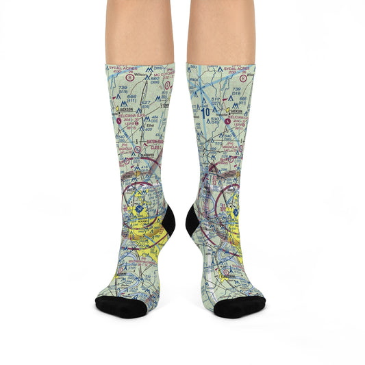 BTR Cushioned Crew Socks | Baton Rouge Metro, Ryan Field Airport Socks