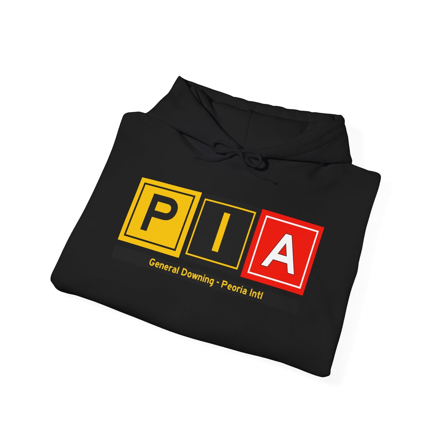 PIA Taxiway Hoodie w/ Airport Name | General Downing - Peoria International Airport Hoodie