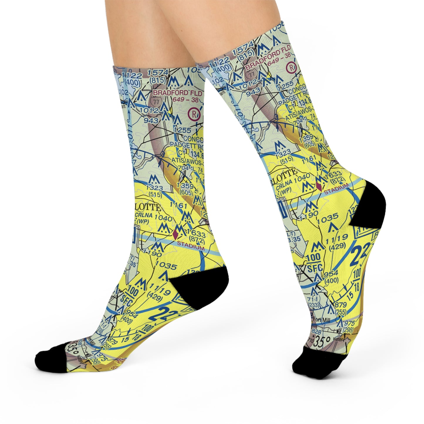 CLT Cushioned Crew Socks | Charlotte/Douglas International Socks