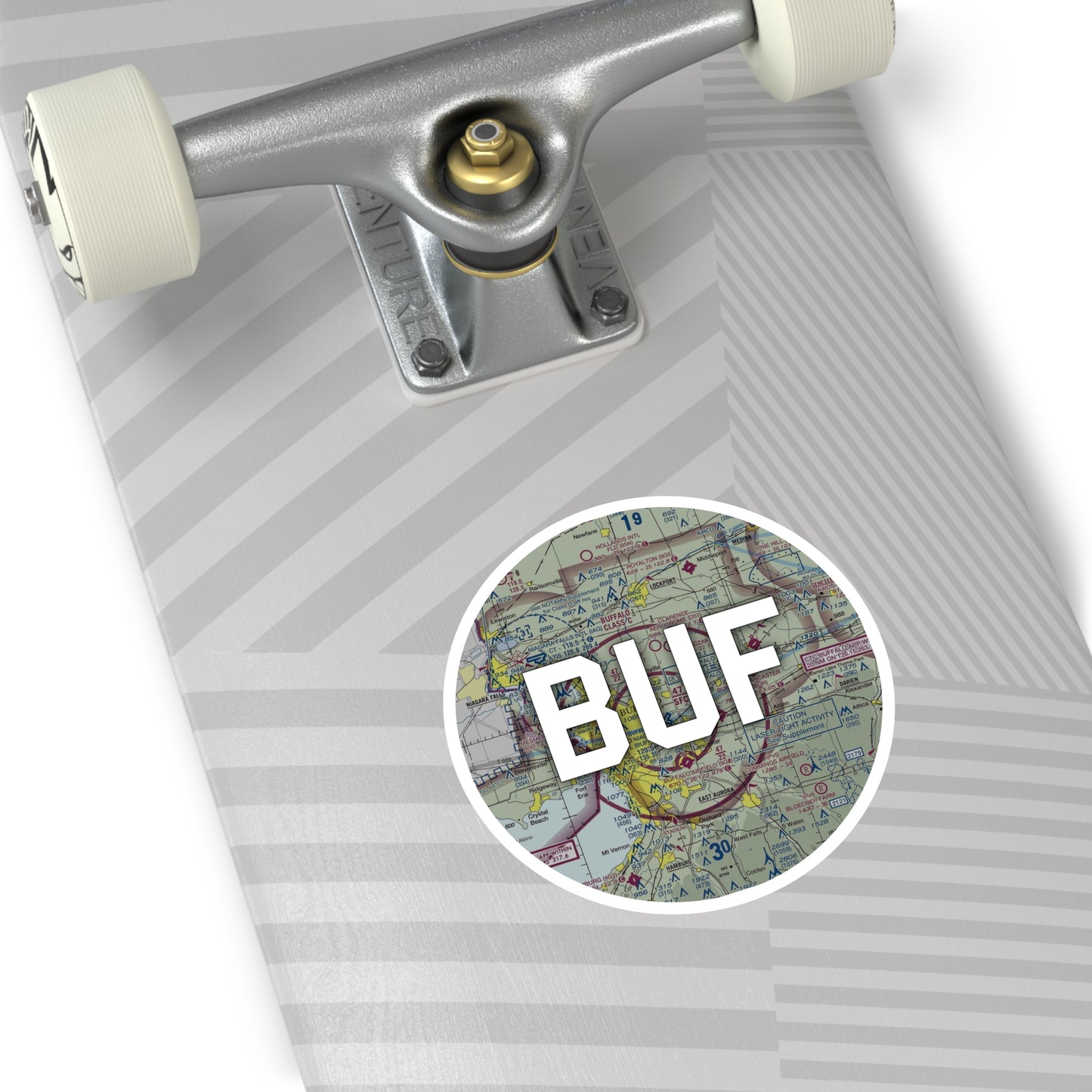 BUF Round Sticker | Buffalo Niagara International Airport Sticker