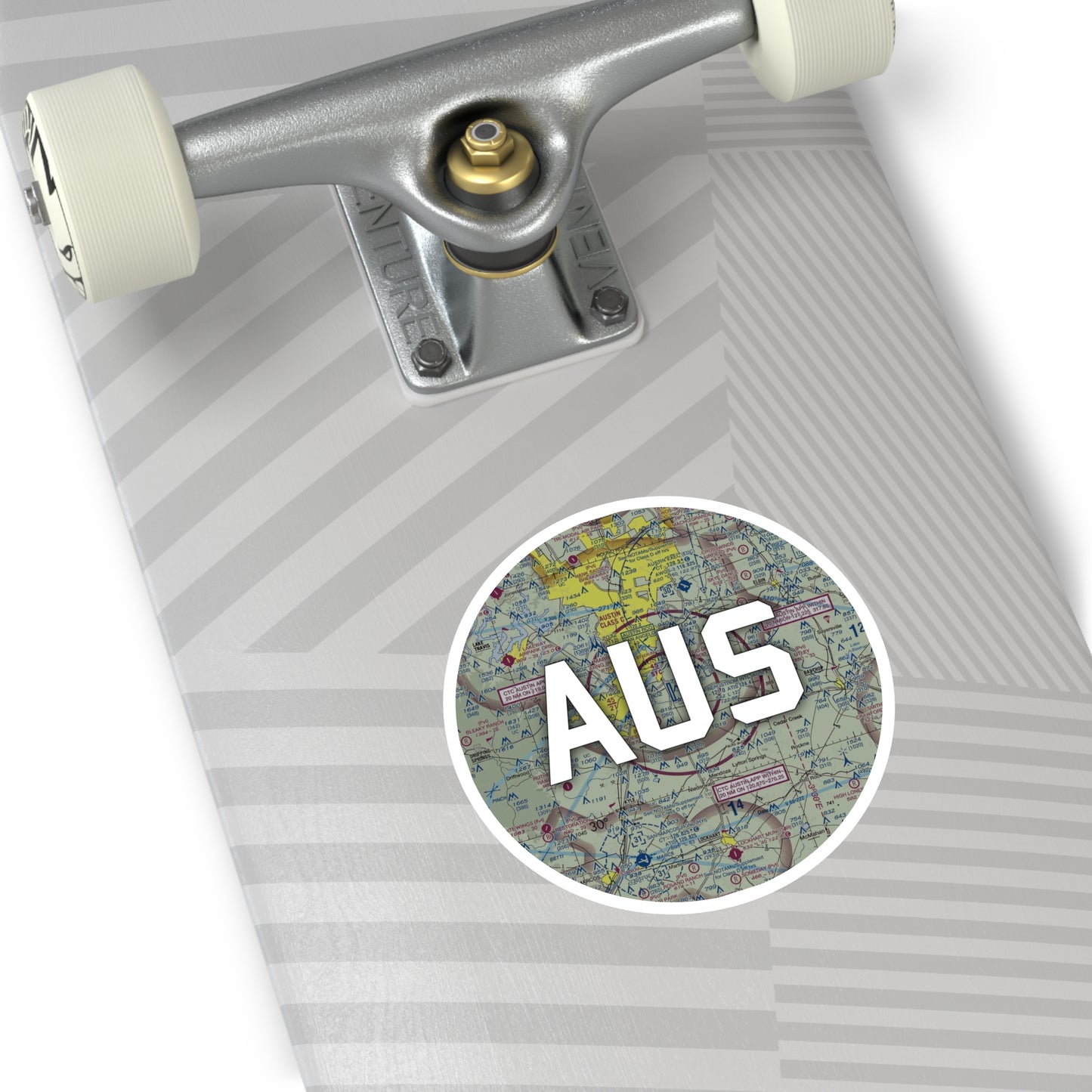 AUS Round Sticker | Austin-Bergstrom International Airport Sticker