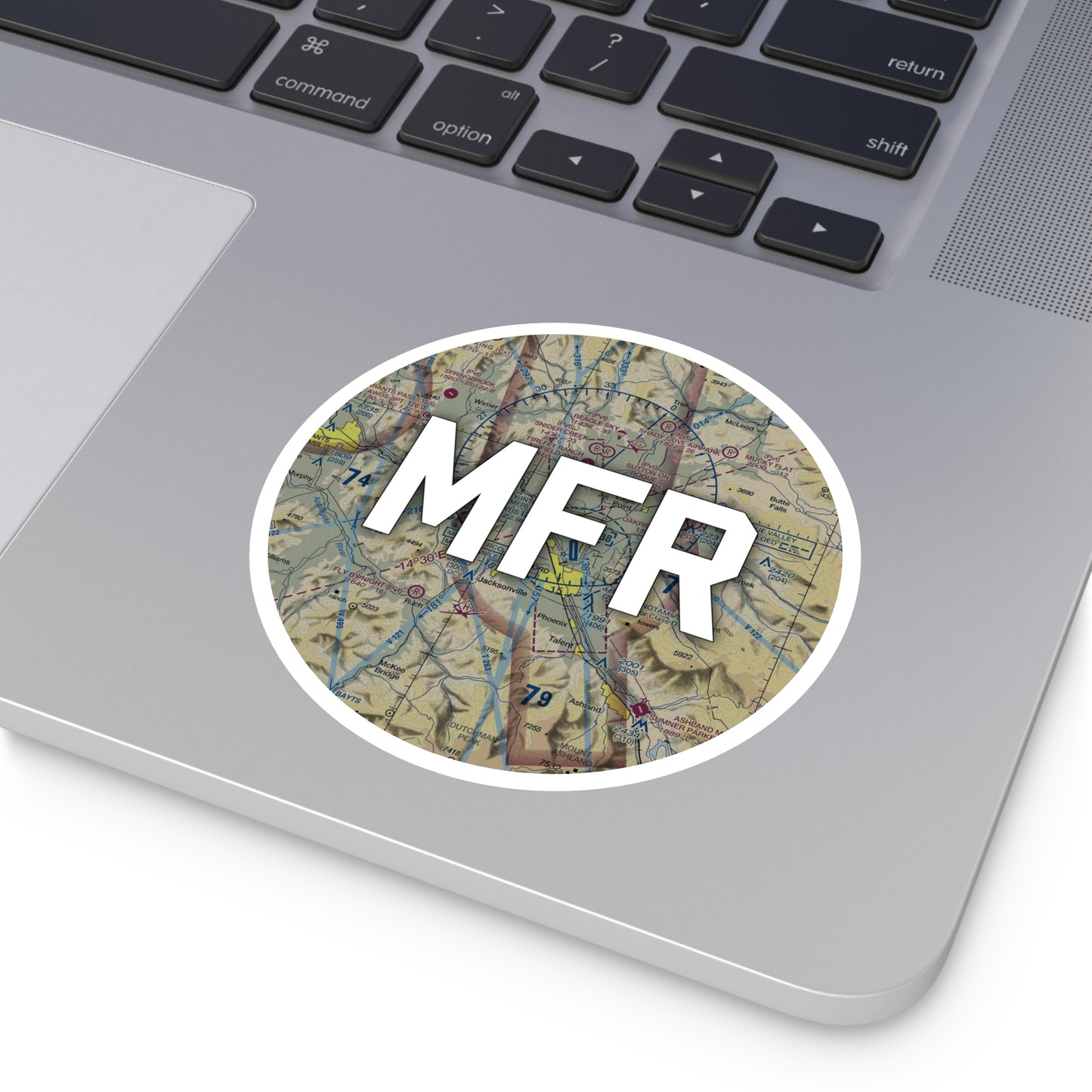 MFR Round Sticker | Rogue Valley International - Medford Airport Sticker